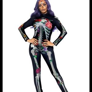 Sexy skeleton catsuit - Halloween costume . Size small